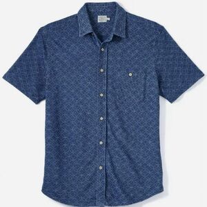 Faherty Men's Moonlight Batik Short Sleeve Seasons Shirt Size Small